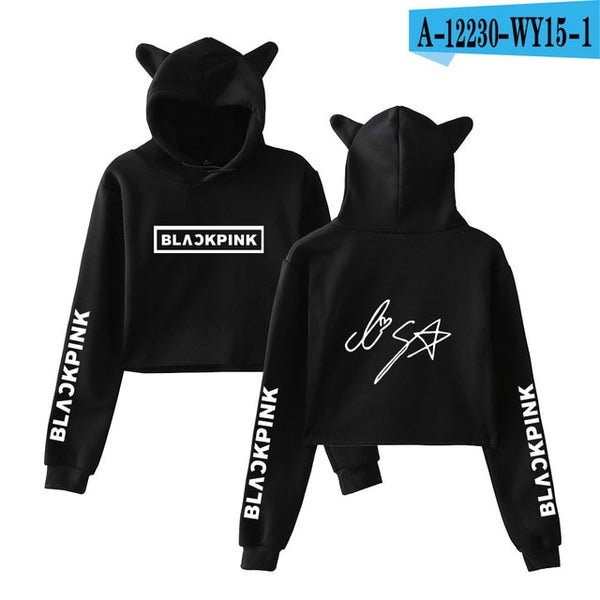 Blackpink harajuku Cat Ear Cap Hoodies - Mazzolah
