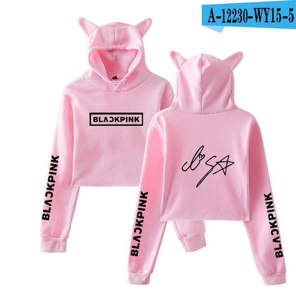 Blackpink harajuku Cat Ear Cap Hoodies - Mazzolah