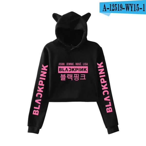 Blackpink harajuku Cat Ear Cap Hoodies - Mazzolah