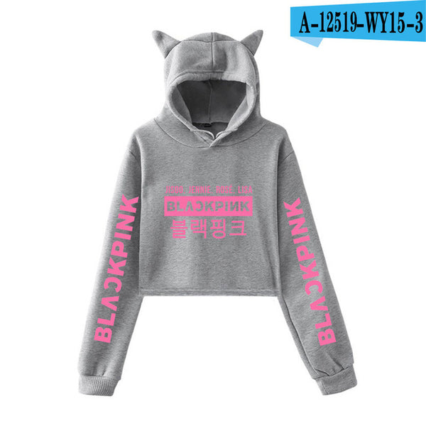Blackpink harajuku Cat Ear Cap Hoodies - Mazzolah