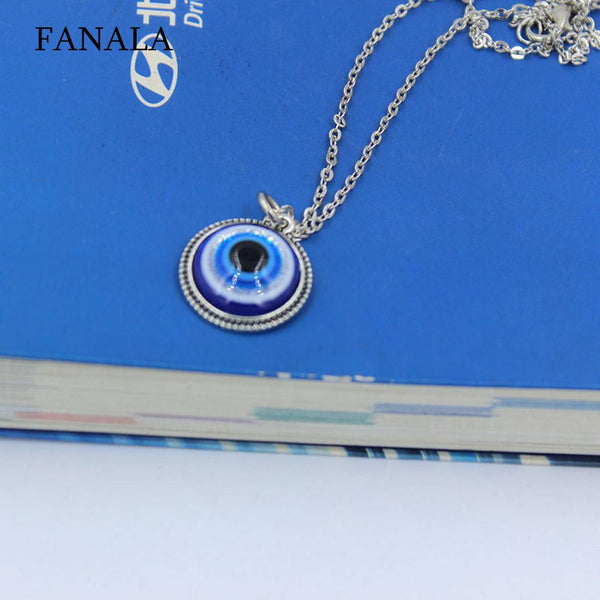 Silver Necklace Eye-Shape - Mazzolah