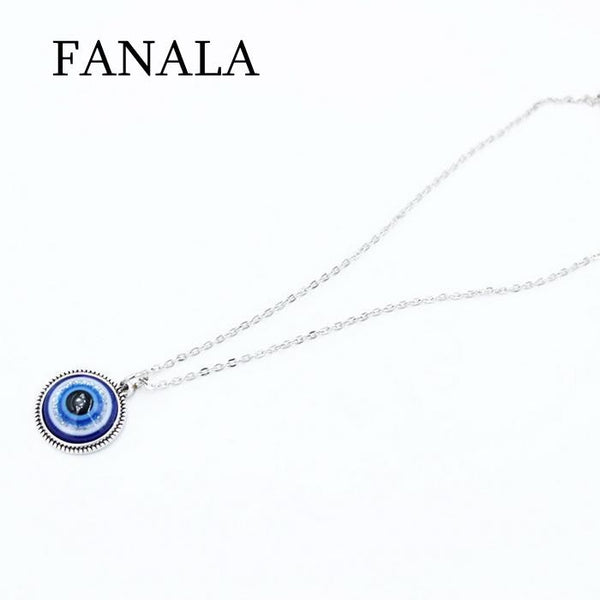Silver Necklace Eye-Shape - Mazzolah