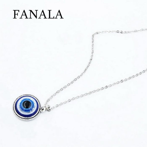 Silver Necklace Eye-Shape - Mazzolah