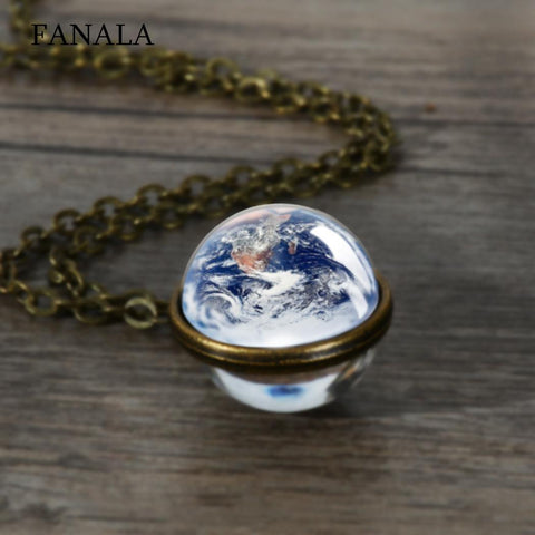 New Fashion Double-sided Glass Ball Charm Jewelry Necklace - Mazzolah
