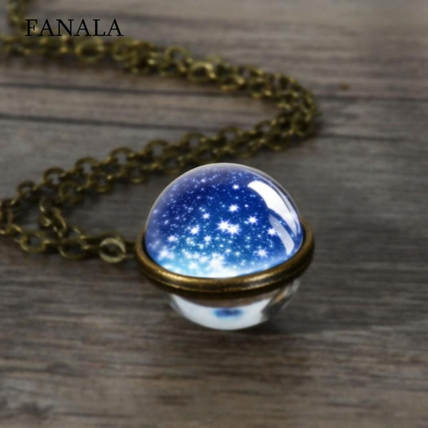 New Fashion Double-sided Glass Ball Charm Jewelry Necklace - Mazzolah