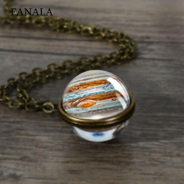 New Fashion Double-sided Glass Ball Charm Jewelry Necklace - Mazzolah