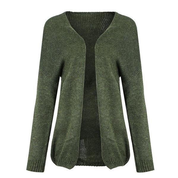 Sweater Women Cardigan Knitted Coat Casual Long Sleeve dress - Mazzolah