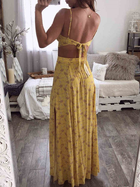 Summer Floral Print Cami Sexy V Neck Short - Mazzolah