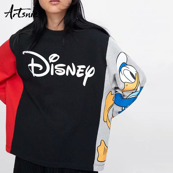 streetwear cartoon print women sweatshirt - Mazzolah