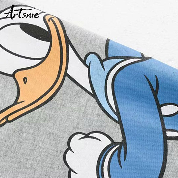 streetwear cartoon print women sweatshirt - Mazzolah