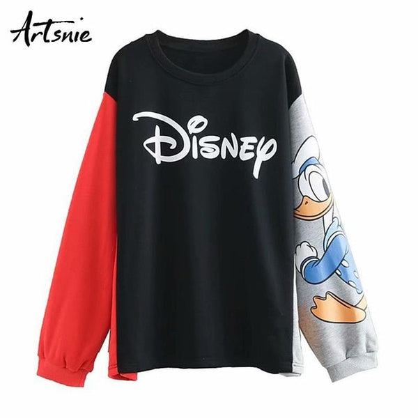 streetwear cartoon print women sweatshirt - Mazzolah