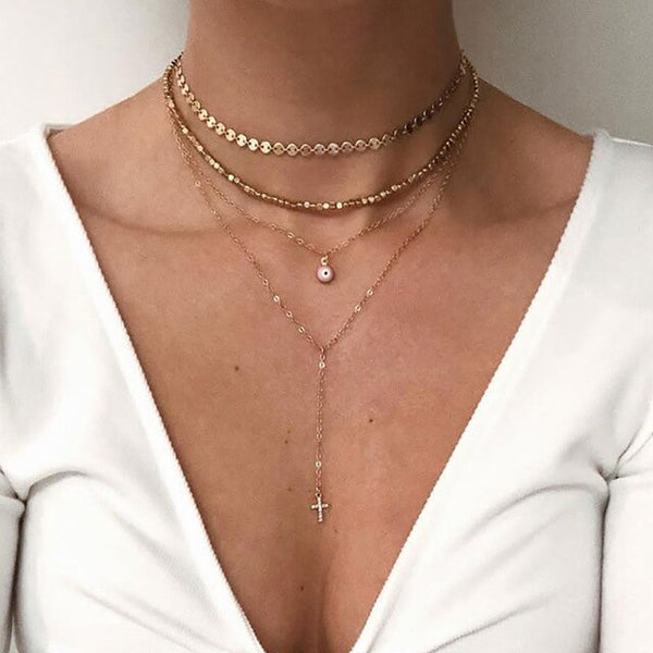 Sequins Necklace For Women Multiple Styles - Mazzolah